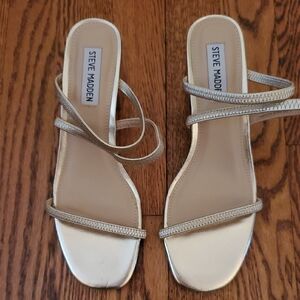 Steve Madden Metallic Gold Strappy Heels